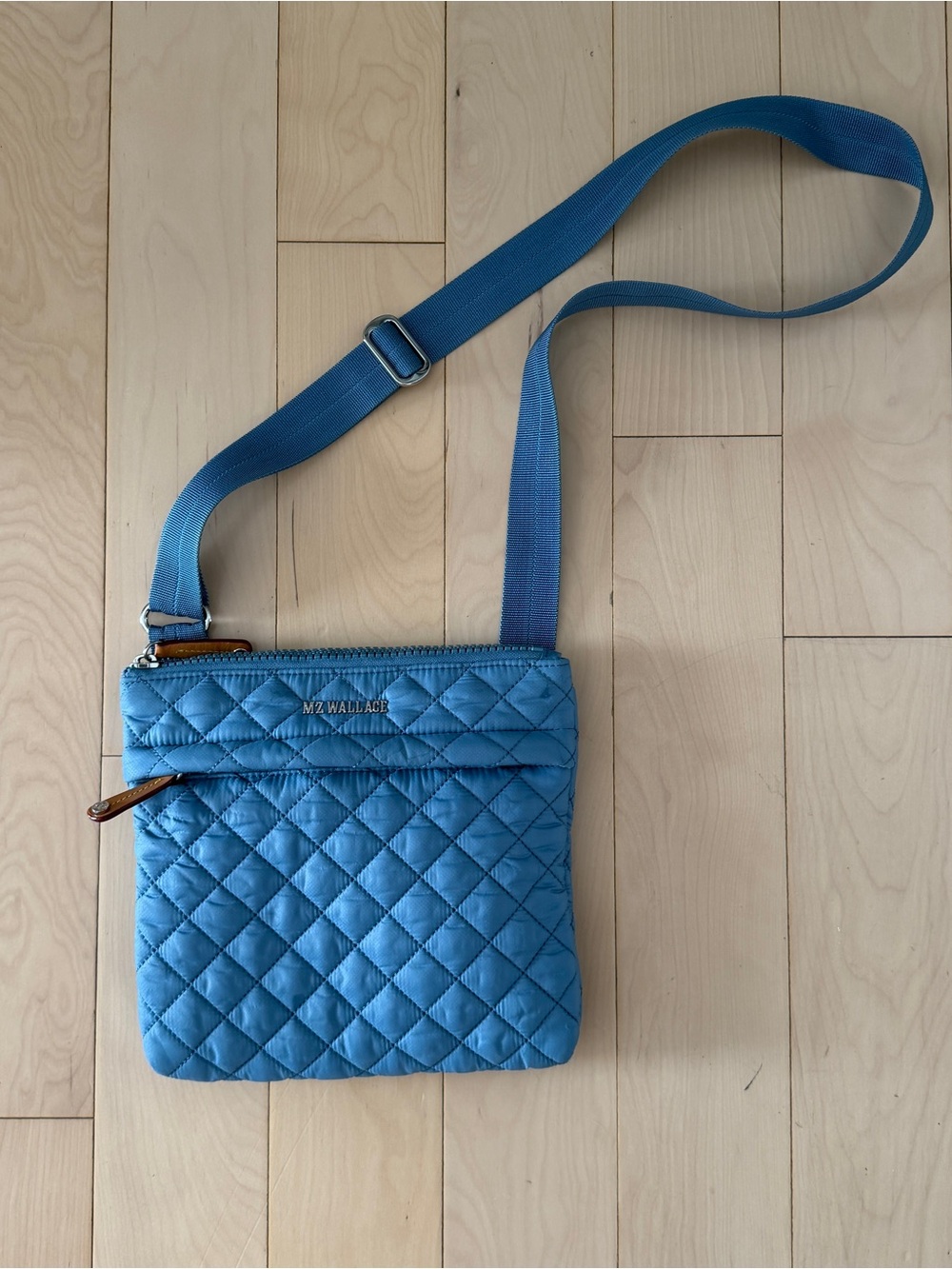 MZ Wallace Blue Quilted Crossbody Bag